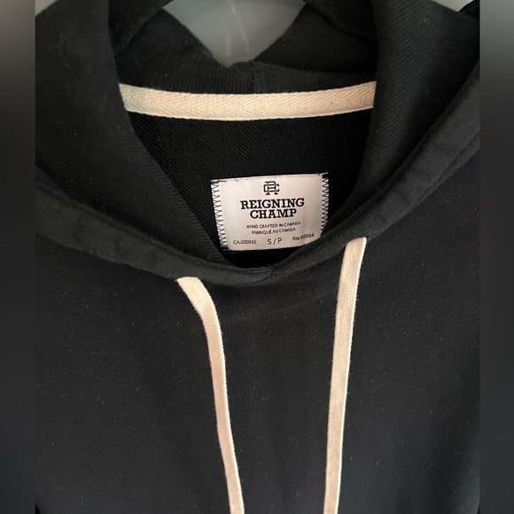 Reigning Champ Midweight Terry Pullover Hoodie in Black sz S - Picture 5 of 10